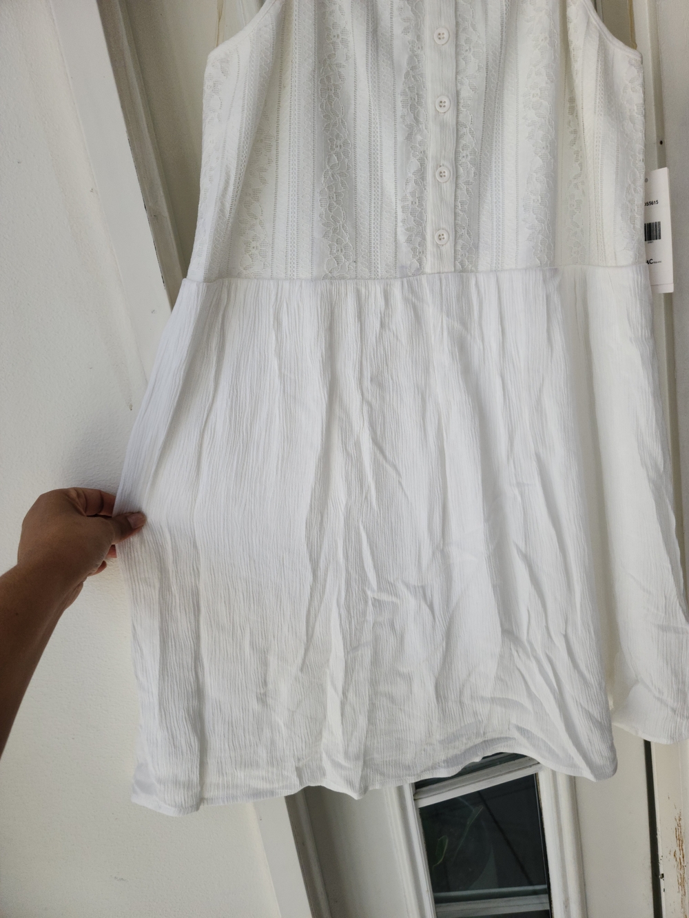 White Lace-Trim Mini Sundress - Unbranded - Picture 2 of 7